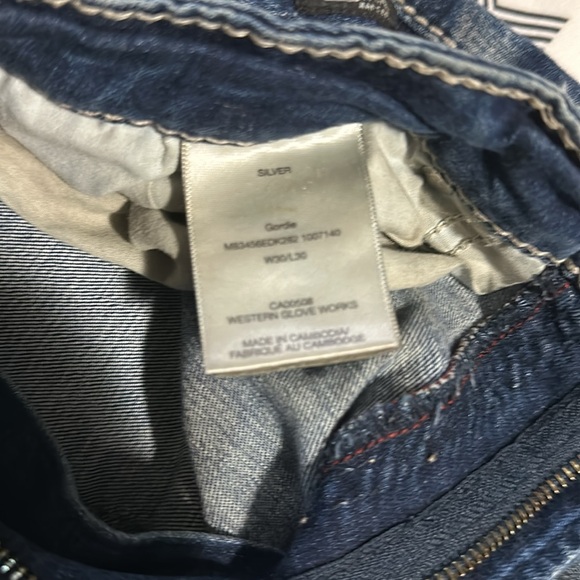 Silver Jeans Gordie Loose fit Straight Leg 30 Waist 30 Length - Picture 3 of 5